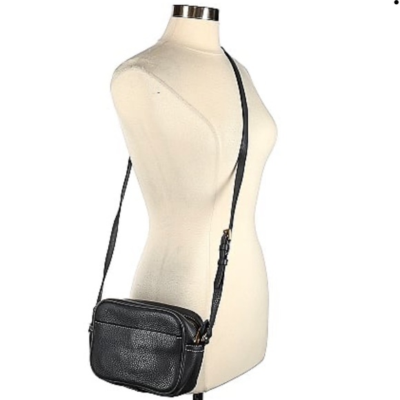 J. Crew Bags Jcrew Dark Gray Pebbled Leather Camera